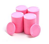 Smartdealspro Mini contatori per l'apprendimento delle fiches da poker, in plastica opaca, con scatola portaoggetti, rosa, 32 mm (64 pezzi, girasole))