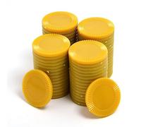 Smartdealspro Mini contatori per l'apprendimento in plastica opaca, gettoni per giochi di fiches da poker, con scatola portaoggetti (oro, 32 mm (64 pezzi, girasole)