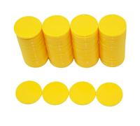 SmartDealsPro - Set di 100 25 mm/2,5 cm in plastica Opaca Learning Counting Counters Poker Chips con Scatola, Yellow