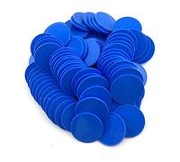 SmartDealsPro - Set di 100 gettoni da Poker Chip plastica Gioco per Imparare a contare 1 1/2 inch Opaco con Scatola, Blue