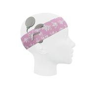 SmartEAR Fascia universale SmartEar per processori audio e impianti cocleari - Comfort completo e protezione affidabile contro sudore e sporco - Rosa con foglie, taglia S