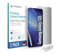 smartect TPU Pellicola Protettiva 2 Pezzi Privacy per Samsung Galaxy S25 | Schermo Protettivo HD Anti Graffio, Protezione Anti Spia, Senza Bolle, Compatible Impronte Digitali, Compatible Cover