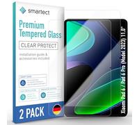 smartect Vetro Temperato [2 Pezzi, Clear] compatibile con Xiaomi Pad 6 / Pad 6 Pro (Model 2023) 11.0", Pellicola Protettiva HD Anti Graffio, Senza Bolle, Durezza 9H, 0.3mm Ultra Trasparente