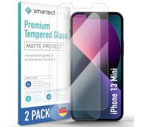 smartect Vetro Temperato 2 Pezzi Opaco per iPhone 13 mini | Schermo Protettivo HD Anti Graffio, Pellicola Protettiva Antiriflesso, Durezza 9H, Ultra Resistente, Senza Bolle