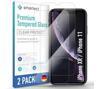 smartect Vetro Temperato 2 Pezzi per iPhone XR/iPhone 11 | Schermo Protettivo HD Anti Graffio, Pellicola Protettiva Senza Bolle, 0.3 mm Ultra Trasparente, Durezza 9H, Ultra Resistente