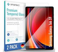 smartect Vetro Temperato 2 Pezzi per Samsung Galaxy Tab S9 | Schermo Protettivo HD Anti Graffio, Pellicola Protettiva Senza Bolle, 0.3 mm Ultra Trasparente, Durezza 9H, Ultra Resistente