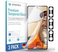 smartect Vetro Temperato [3 + 3 Pezzi, Clear] compatibile con Xiaomi Mi 11T / 11T Pro, Schermo + Fotocamera, Pellicola Protettiva HD Anti Graffio, Senza Bolle, Durezza 9H, 0.3mm Ultra Trasparente