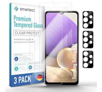 smartect Vetro Temperato 3 + 3 Pezzi per Samsung Galaxy A32 5G | Schermo + Fotocamera, Pellicola Protettiva Anti Graffio, Senza Bolle, 0.3 mm Ultra Trasparente, Durezza 9H, Ultra Resistente