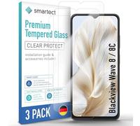smartect Vetro Temperato [3 Pezzi, Clear] compatibile con Blackview Wave 8 / 8C, Pellicola Protettiva HD Anti Graffio, Senza Bolle, Durezza 9H, 0.3mm Ultra Trasparente, Ultra Resistente