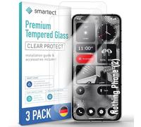 smartect Vetro Temperato [3 Pezzi, Clear] compatibile con Nothing Phone (2), Pellicola Protettiva HD Anti Graffio, Senza Bolle, Durezza 9H, 0.3mm Ultra Trasparente, Ultra Resistente