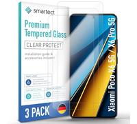 smartect Vetro Temperato [3 Pezzi, Clear] compatibile con Xiaomi Poco X6 5G / X6 Pro 5G, Pellicola Protettiva HD Anti Graffio, Senza Bolle, Durezza 9H, 0.3mm Ultra Trasparente, Ultra Resistente