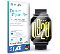 smartect Vetro Temperato [3 Pezzi, Clear] compatibile con Xiaomi Redmi Watch 5 Active, Pellicola Protettiva HD Anti Graffio, Senza Bolle, Durezza 9H, 0.3mm Ultra Trasparente, Ultra Resistente