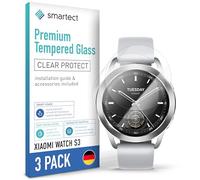 smartect Vetro Temperato [3 Pezzi, Clear] compatibile con Xiaomi Watch S3, Pellicola Protettiva HD Anti Graffio, Senza Bolle, Durezza 9H, 0.3mm Ultra Trasparente, Ultra Resistente