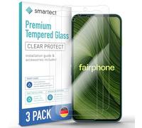 smartect Vetro Temperato 3 Pezzi per Fairphone 6 | Schermo Protettivo HD Anti Graffio, Pellicola Protettiva Senza Bolle, 0.3 mm Ultra Trasparente, Durezza 9H, Ultra Resistente