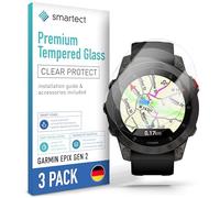 smartect Vetro Temperato 3 Pezzi per Garmin Epix (Gen 2) 47mm | Schermo Protettivo HD Anti Graffio, Pellicola Protettiva Senza Bolle, 0.3 mm Ultra Trasparente, Durezza 9H, Ultra Resistente