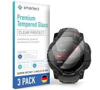 smartect Vetro Temperato 3 Pezzi per Garmin Instinct 3 AMOLED 50 mm | Schermo Protettivo HD Anti Graffio, Pellicola Protettiva Senza Bolle, 0.3 mm Ultra Trasparente, Durezza 9H, Ultra Resistente