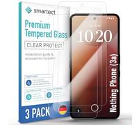 smartect Vetro Temperato 3 Pezzi per Nothing Phone (3a) Pro / (3a) | Schermo Protettivo HD Anti Graffio, Pellicola Protettiva Senza Bolle, 0.3 mm Ultra Trasparente, Durezza 9H, Ultra Resistente