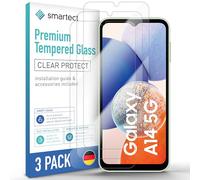 smartect Vetro Temperato 3 Pezzi per Samsung Galaxy A14 4G & 5G | Schermo Protettivo HD Anti Graffio, Pellicola Protettiva Senza Bolle, 0.3 mm Ultra Trasparente, Durezza 9H, Ultra Resistente