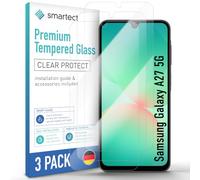 smartect Vetro Temperato 3 Pezzi per Samsung Galaxy A27 5G | Schermo Protettivo HD Anti Graffio, Pellicola Protettiva Senza Bolle, 0.3 mm Ultra Trasparente, Durezza 9H, Ultra Resistente
