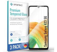 smartect Vetro Temperato 3 Pezzi per Samsung Galaxy A33 5G | Schermo Protettivo HD Anti Graffio, Pellicola Protettiva Senza Bolle, 0.3 mm Ultra Trasparente, Durezza 9H, Ultra Resistente