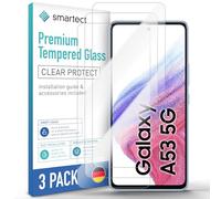 smartect Vetro Temperato 3 Pezzi per Samsung Galaxy A53 5G | Schermo Protettivo HD Anti Graffio, Pellicola Protettiva Senza Bolle, 0.3 mm Ultra Trasparente, Durezza 9H, Ultra Resistente