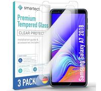 smartect Vetro Temperato 3 Pezzi per Samsung Galaxy A7 2018 | Schermo Protettivo HD Anti Graffio, Pellicola Protettiva Senza Bolle, 0.3 mm Ultra Trasparente, Durezza 9H, Ultra Resistente