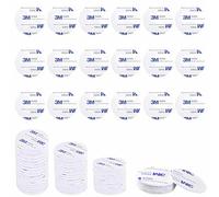 smartelf 100 cuscinetti adesivi 3M su entrambi i lati, extra forti, adesivi su entrambi i lati, autoadesivi su entrambi i lati, colore bianco, rettangolari, extra forti per pareti e porte