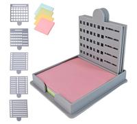Smarter Sticky Note Kit, Ultimate Sticky Note Holder with 5 Versatile Templates, Boost Productivity & Master Daily Planning, Sticky Notes Holder (grey)