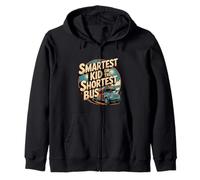 Smartest Kid On The Shortest Bus Intelligence Metaphor - Felpa con Cappuccio