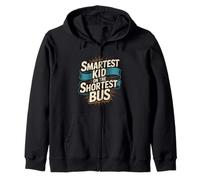 Smartest Kid On The Shortest Bus Intelligence Metaphor -- Felpa con Cappuccio