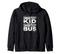 Smartest Kid On The Shortest Bus Intelligence Metaphor - Felpa con Cappuccio