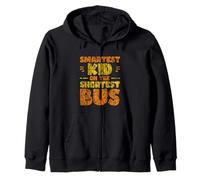 Smartest Kid On The Shortest Bus Metafora dell'intelligence Felpa con Cappuccio