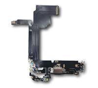 Smartex® Connettore di Ricarica Compatibile con iPhone 15 PRO Max - Dock Charging Flex di Ricambio Nero