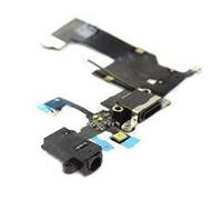 Smartex Connettore di Ricarica Compatibile con iPhone 5C Nero - Dock Charging Flex di Ricambio con Parti elettriche per Microfono, Antenna, audiojack, Tasto Home