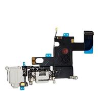 Smartex Connettore di Ricarica Compatibile con iPhone 6 6G Bianco - Dock Charging Flex di Ricambio con Parti elettriche per Microfono, Antenna, audiojack, Tasto Home