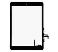 Smartex® Touch Screen Glass Digitizer NERO compatibile con iPad Air 1 - ADESIVO PRE-INSTALLATO - Tasto home e toolkit smontaggio compresi nella confezione