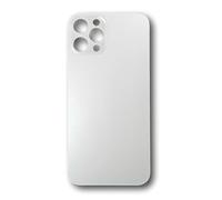 Smartex® Vetro copribatteria per scocca Posteriore Big Hole Compatibile con iPhone 12 PRO | Senza Logo (Bianco)