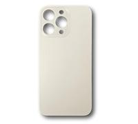 Smartex® Vetro copribatteria per scocca Posteriore Big Hole Compatibile con iPhone 13 PRO Max | Senza Logo (Oro)