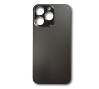Smartex® Vetro copribatteria per scocca Posteriore Big Hole Compatibile con iPhone 13 PRO | Senza Logo (Nero)