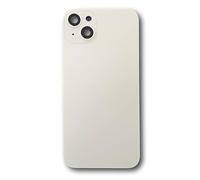 Smartex® Vetro copribatteria per scocca Posteriore Big Hole Compatibile con iPhone 14 Plus | Senza Logo (Bianco)