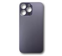 Smartex® Vetro copribatteria per scocca Posteriore Big Hole Compatibile con iPhone 14 PRO Max | Senza Logo (Viola)