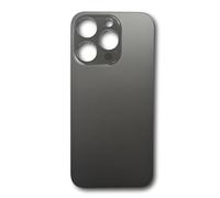 Smartex® Vetro copribatteria per scocca Posteriore Big Hole Compatibile con iPhone 14 PRO | Senza Logo (Nero)