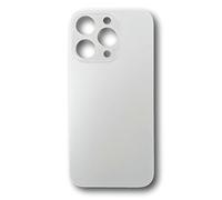Smartex® Vetro copribatteria per scocca Posteriore Big Hole Compatibile con iPhone 14 PRO | Senza Logo (Bianco)