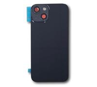 Smartex® Vetro copribatteria per scocca Posteriore Big Hole Compatibile con iPhone 14 | Senza Logo (Nero)