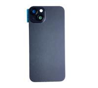 Smartex® Vetro copribatteria per scocca Posteriore Big Hole Compatibile con iPhone 15 Plus | Senza Logo (Nero)