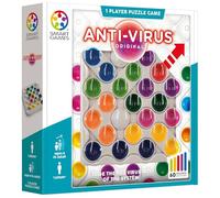 Smart Games - Anti-Virus, Puzzle Game with 60 Challenges, 7+ Years, Whie, Multic