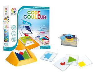 SmartGames - Codice Colore - Gioco di Riflessione - Riproduci l'immagine Strato per Strato - Libretto di 100 Sfide - 9 Colori - 1 giocatore - A partire dai 5 anni