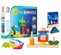 SmartGames - Giorno e notte - Gioco di riflessione in legno - Riproduci le immagini passo a passo - 48 sfide di diversi livelli - 1 giocatore - per bambini dai 3 anni