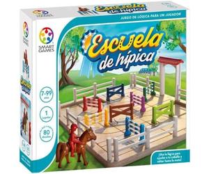 Smartgames - Scuola Di Equitazione | Giochi Da Tavolo Per Bambini 7 Anni o Più | Puzzle | 80 Sfide | Regalo