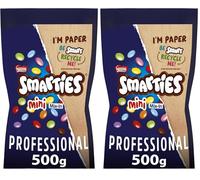 SMARTIES Professionale Mini Confetti ripieni di Cioccolato, Sacchetto 500g (Confezione da 2)